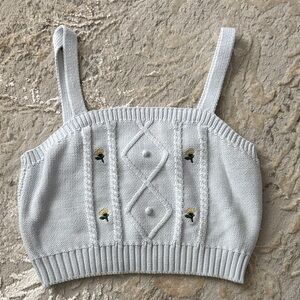 Wild Fable Light Gray Knit Sweater Top